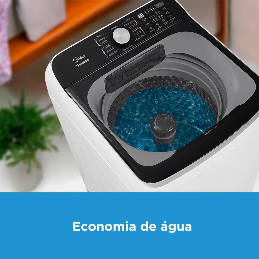 Lavadora de Roupas Midea Wave Agitator 13kg MA512W130A com Timer Digital, Filtro de Fiapos, Função Perfume+ e Sistema Power Mix Dispenser - Branca - 5