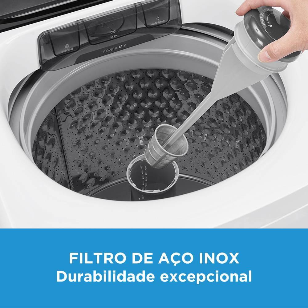 Lavadora de Roupas Midea Wave Agitator 13kg MA512W130A com Timer Digital, Filtro de Fiapos, Função Perfume+ e Sistema Power Mix Dispenser - Branca - 8