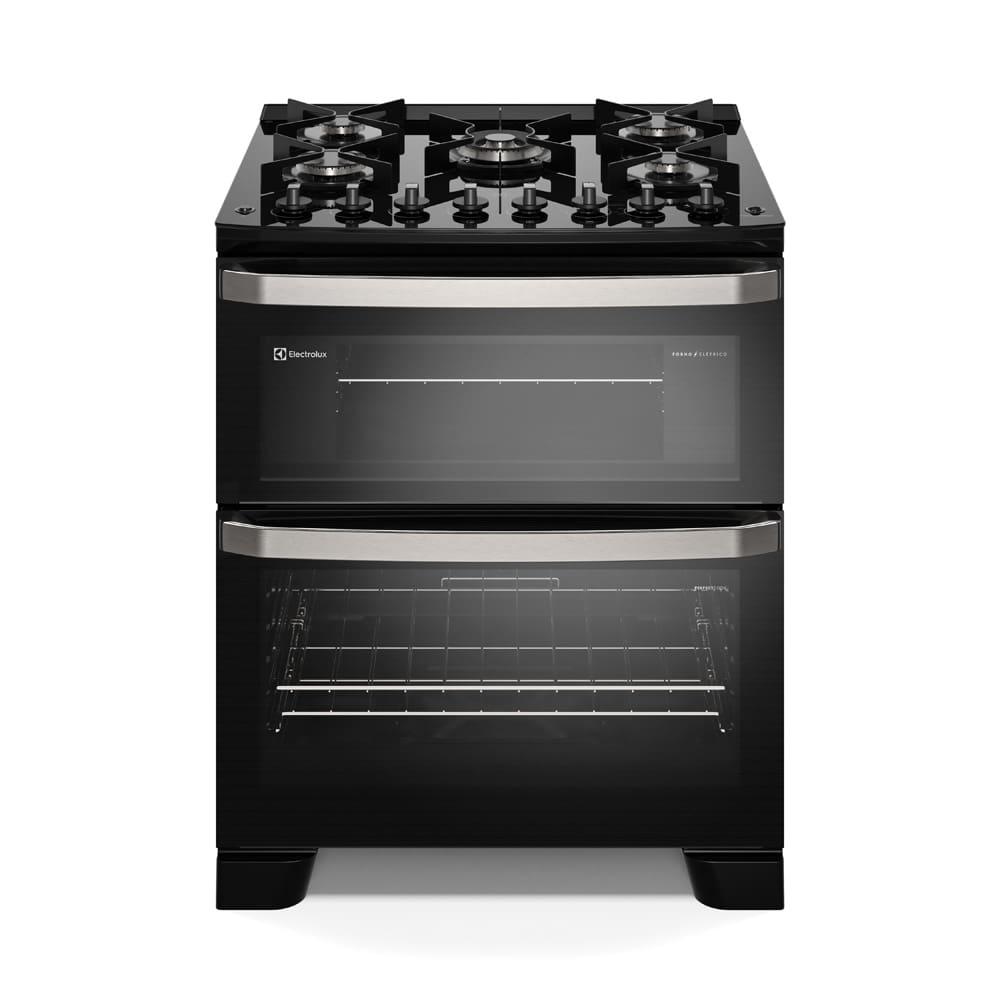 Fogão Electrolux 5 Bocas Experience FE5DP com Duplo Forno, Mesa de Vidro, PerfectCook360 e VaporBake - Preto - 2