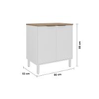 Balcão Duplo Itatiaia Renova com 2 Portas, 1 Prateleira e 80cm de Largura – Branco Neve - 3