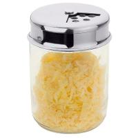 Queijeira com Tampa Forma em Vidro e Inox - 160 ml - 1