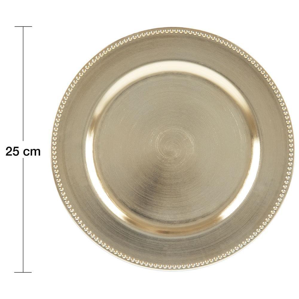 Sousplat de Plástico Wolff Mesa Dourado - 25 cm - 5