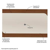 Painel Suspenso Artely Elegance com 220cm de Largura, ideal para TVs de até 86’’