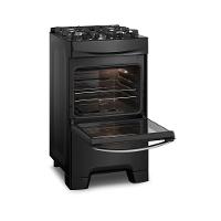 Fogão Continental 4 Bocas FC4GB Preto Mesa de Vidro Forno Eco Turbo Grades de Ferro Fundido Bivolt - 3