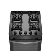 Fogão Continental 4 Bocas FC4GB Preto Mesa de Vidro Forno Eco Turbo Grades de Ferro Fundido Bivolt - 5