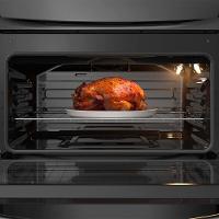 Fogão Continental 5 Bocas FC5GB Preto Mesa de Vidro Forno Eco Turbo Tripla Chama Bivolt