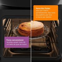 Fogão Continental 5 Bocas FC5GB Preto Mesa de Vidro Forno Eco Turbo Tripla Chama Bivolt - 7