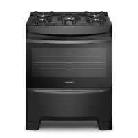 Fogão Continental 5 Bocas FC5GB Preto Mesa de Vidro Forno Eco Turbo Tripla Chama Bivolt - 10