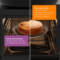 Fogão Continental 5 Bocas FC5GB Preto Mesa de Vidro Forno Eco Turbo Tripla Chama Bivolt - 17