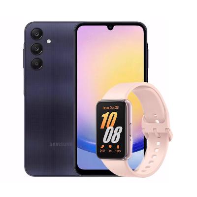 Smartphone Samsung Galaxy A25 5G 256GB Azul Escuro, 8GB RAM, Câmera Tripla Traseira de até 50MP e Tela Super AMOLED 6.6" + Galaxy Fit3 Rose