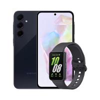 Smartphone Samsung Galaxy A35 5G Azul Escuro 128GB, 6GB RAM, Câmera Tripla Traseira de até 50MP e Tela Super AMOLED de 6,6” + Galaxy Fit3 Grafite - 1