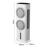 Climatizador de Ar Spirit Turbo 95cm, 90W com Controle Remoto, Display LED, Timer de até 9 horas, 10 Litros – Branco - 9