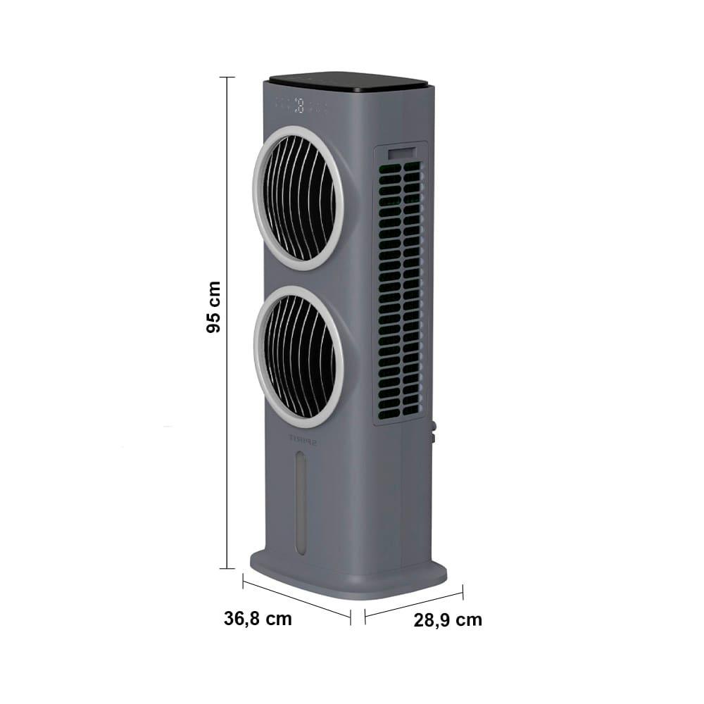 Climatizador de Ar Spirit Turbo 95cm, 90W com Controle Remoto, Display LED, Timer de até 9 horas, 10 Litros – Cinza - 8