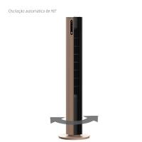 Ventilador de Torre 110cm Spirit Esterilizador com 12 velocidades, Controle Remoto e Timer de até 12 horas, Marrom - 2
