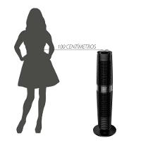 Ventilador de Torre 100cm Spirit 360º com Display LED Touch Screen, Controle Remoto, Funções Especiais e Controle Inteligente de Velocidade - Preto - 7