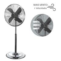 Ventilador de Coluna 40cm Spirit Retro com 3 Velocidades e Função Oscilação – Chumbo Metálico - 3