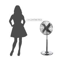 Ventilador de Coluna 40cm Spirit Retro com 3 Velocidades e Função Oscilação – Chumbo Metálico - 5