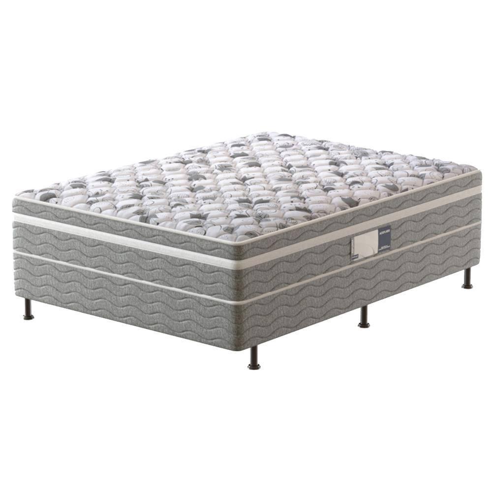 Cama Box Conjugada Casal Probel PROdormir Advanced com Espuma D28 - 54x138x188 cm + Cabeceira para Cama de Casal Santos Andirá Havana Plus com Mesa - 2