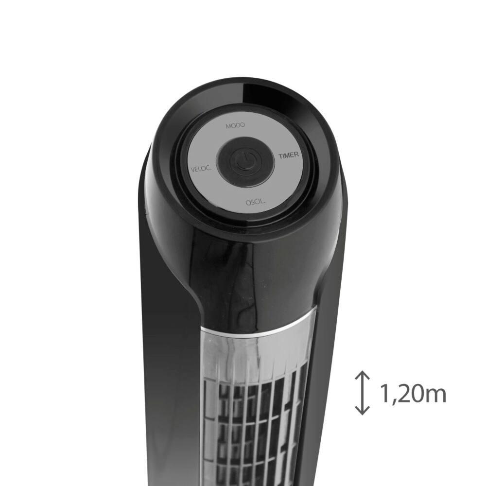 Ventilador de Torre 120cm Spirit SKY com 3 Velocidades, Controle Remoto e Timer de até 7h30 – Preto - 2