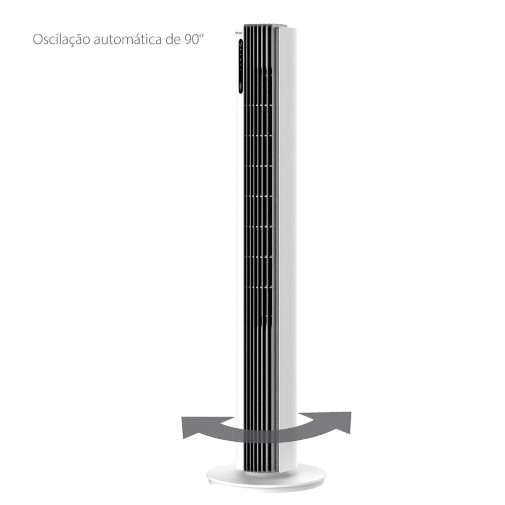 Ventilador de Torre 110cm Spirit Esterilizador com 12 velocidades, Controle Remoto e Timer de até 12 horas, Branco – 220V - 2