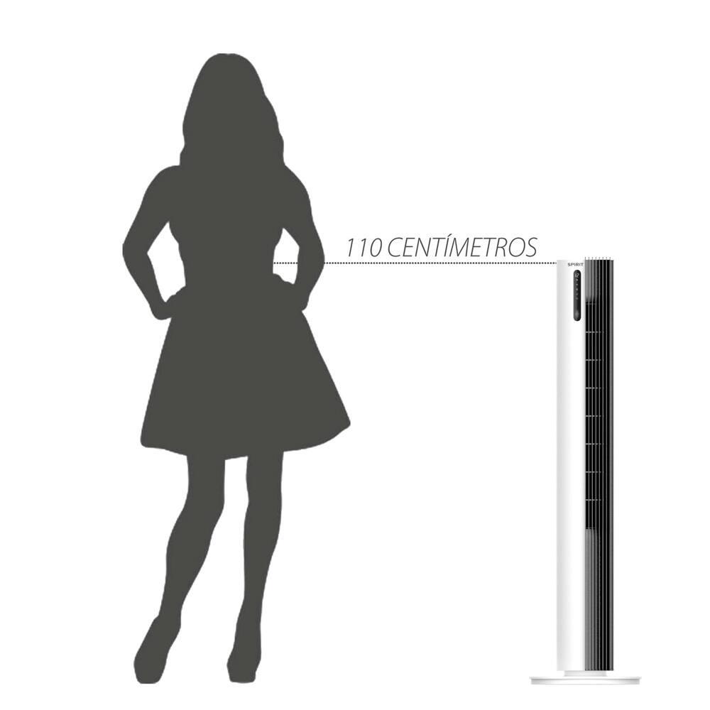 Ventilador de Torre 110cm Spirit Esterilizador com 12 velocidades, Controle Remoto e Timer de até 12 horas, Branco – 220V - 5