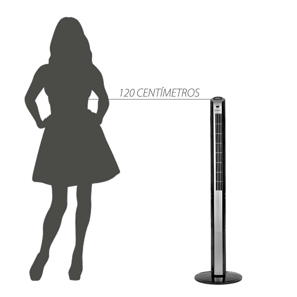 Ventilador de Torre Spirit TS1200 com 3 Velocidades, Função Oscilante e Controle Remoto – Preto - 6