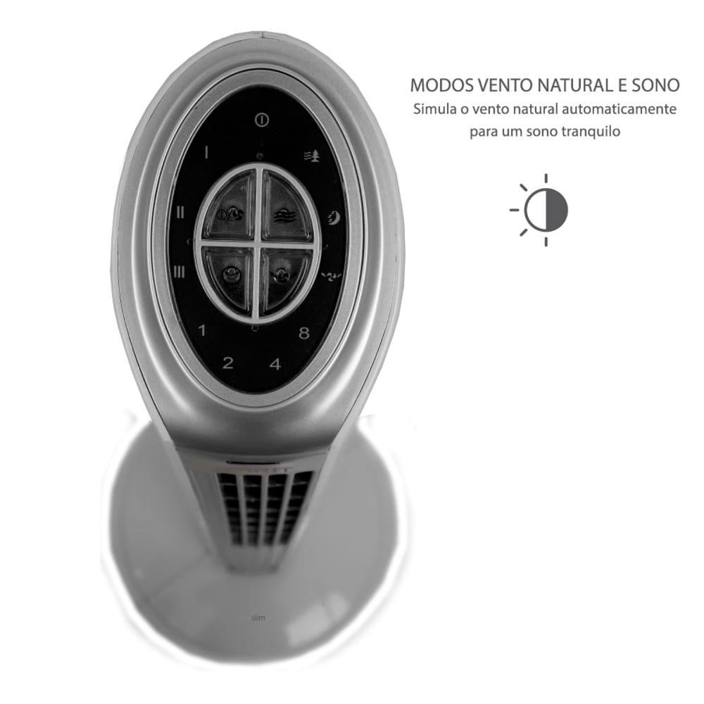 Ventilador de Torre Spirit TS1200 com 3 Velocidades, Função Oscilante e Controle Remoto – Branco - 6