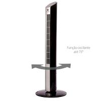 Ventilador de Torre 90cm Spirit Slim 40W de Potência com 3 Velocidades, Função Bom Sono e Vento Natural – Preto/Prata - 2