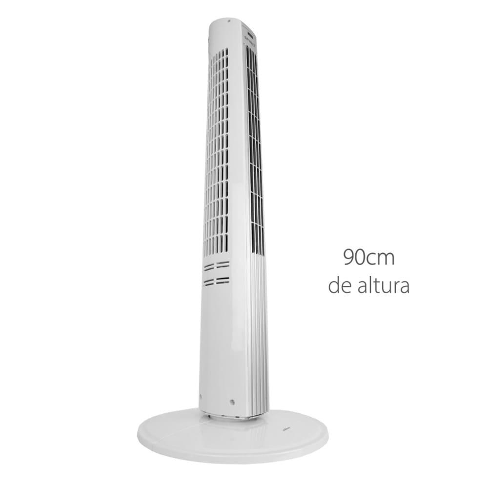Ventilador de Torre 90cm Spirit Slim 40W de Potência com 3 Velocidades, Função Bom Sono e Vento Natural – Branco/Prata - 7