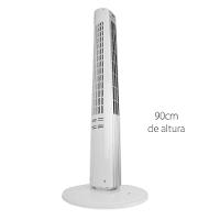 Ventilador de Torre 90cm Spirit Slim 40W de Potência com 3 Velocidades, Função Bom Sono e Vento Natural – Branco/Prata - 7