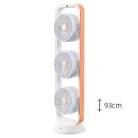 Ventilador de Torre Spirit Robot Triplo 130W com 3 Velocidades, Controle Remoto e Painel Digital com Display LED - Branco/Caramelo - 6
