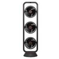 Ventilador de Torre Spirit Robot Triplo 130W com 3 Velocidades, Controle Remoto e Painel Digital com Display LED - Preto/Tabaco - 2