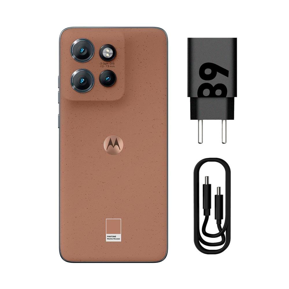 Smartphone Motorola Edge 50 Neo 5G Mocha Mousse 256GB, 8GB RAM + 8GB Ram Boost, Câmera Traseira 50MP, Sony, AI, Tela 6.4" e Resistência Militar - 4