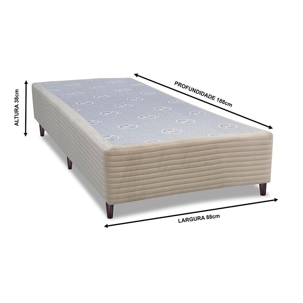 Base Box para Colchão Solteiro Cama inBox Livity 38x88x188cm - Bege - 5