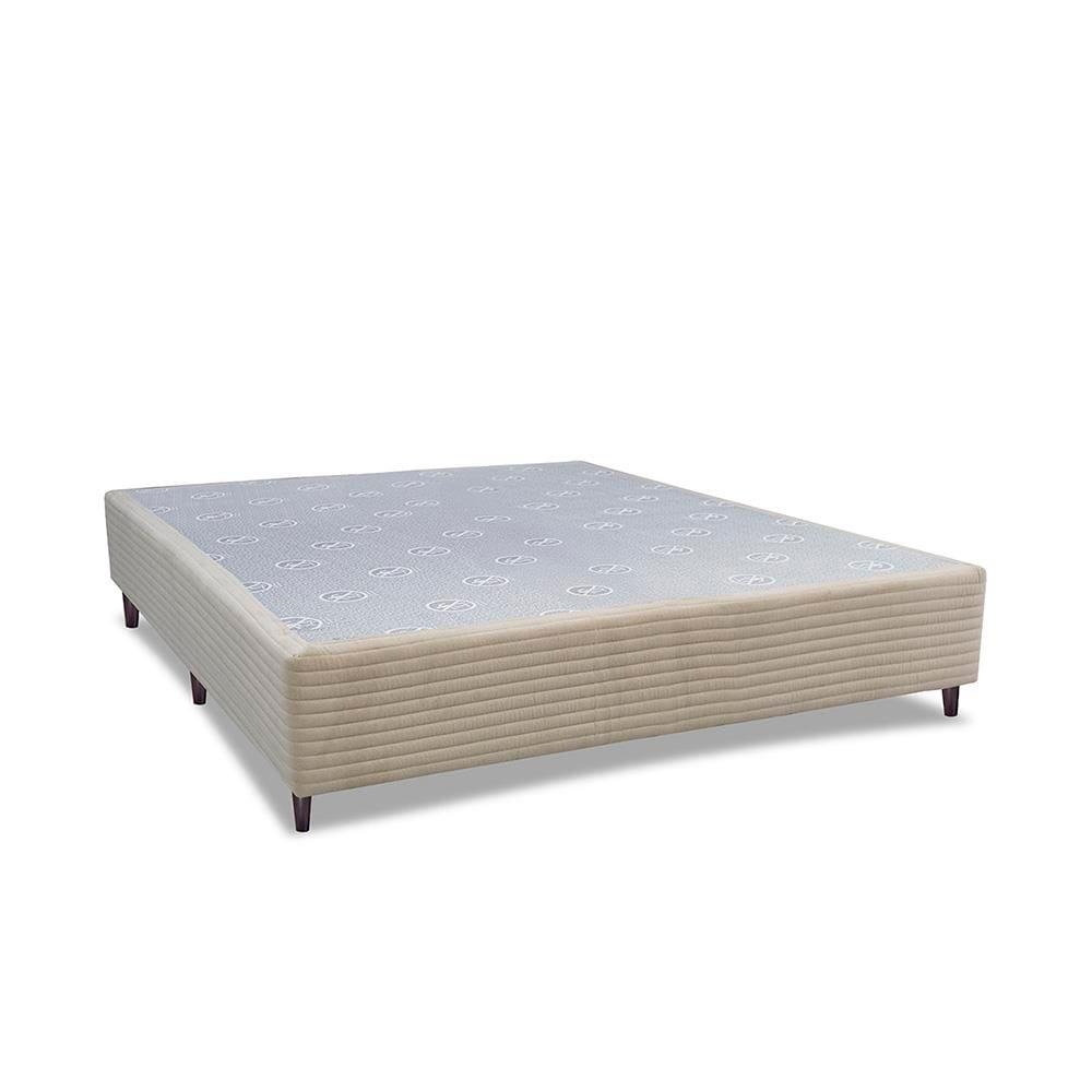 Base Box para Colchão Casal Cama inBox Livity 38x138x188cm - Bege - 1
