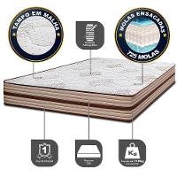 Colchão King Cama InBox Livity com Molas Ensacadas e Espuma D26 24x193x203cm – Bege - 6