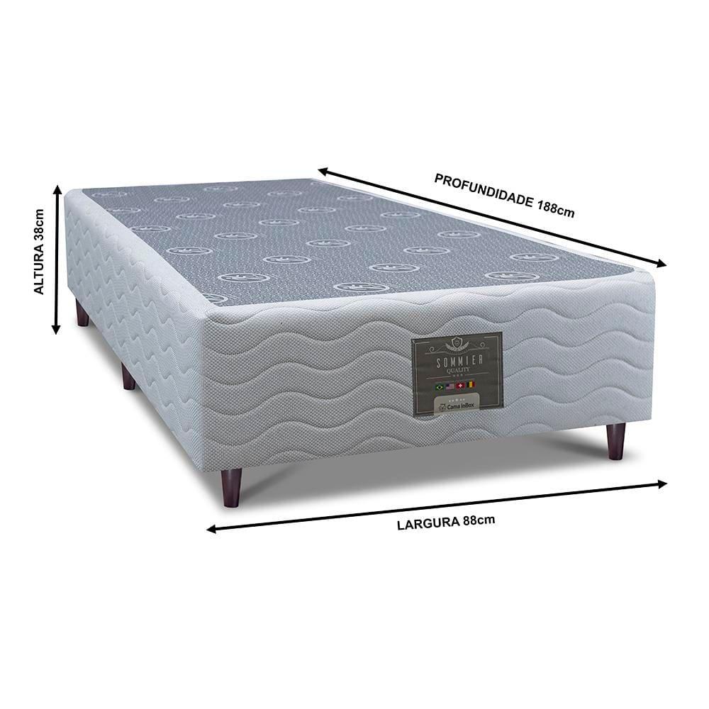 Base Box para Colchão Solteiro Cama inBox Moderne 26x88x188cm – Branco - 5