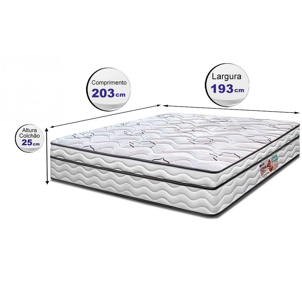 Colchão King Cama InBox Moderne Ortopédico com Camada Especial de Espuma D45 25x193x203cm - Branco/Grafite - 8