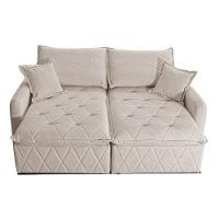 Sofá 3 lugares Cama inBox Sublime com Assento Retrátil e Encosto Reclinável em Boucle - 200cm de Largura - 3