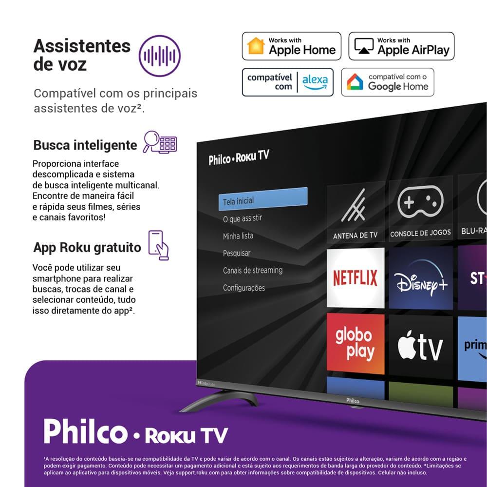 Smart TV 40" Philco Full HD LED PTV40M9GR2CGB com Sistema Operacional Roku TV, Dolby Audio, Processador Quad-Core, Entradas USB e HDMI - 8
