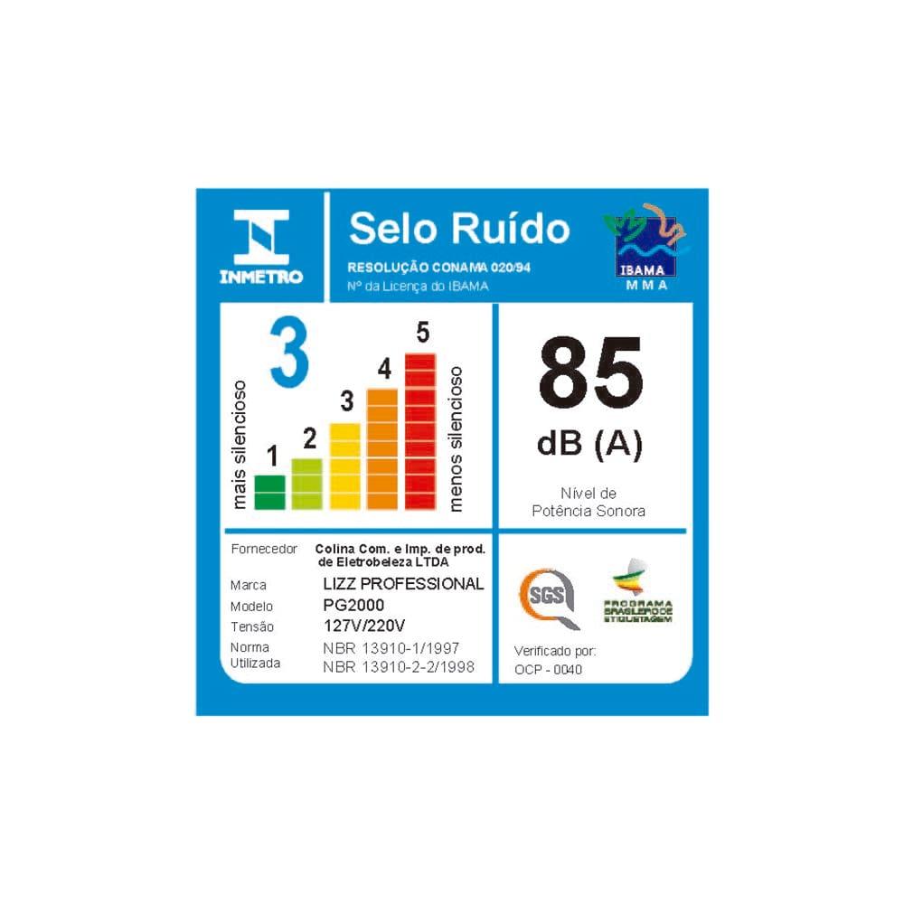 Secador de Cabelos Lizz Duo Maxx Íon Ceramic 2000W Preto – Bivolt - 5