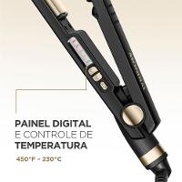 Chapinha Prancha Alisadora Mondial Black Gold Argan P-30T Preto Bivolt