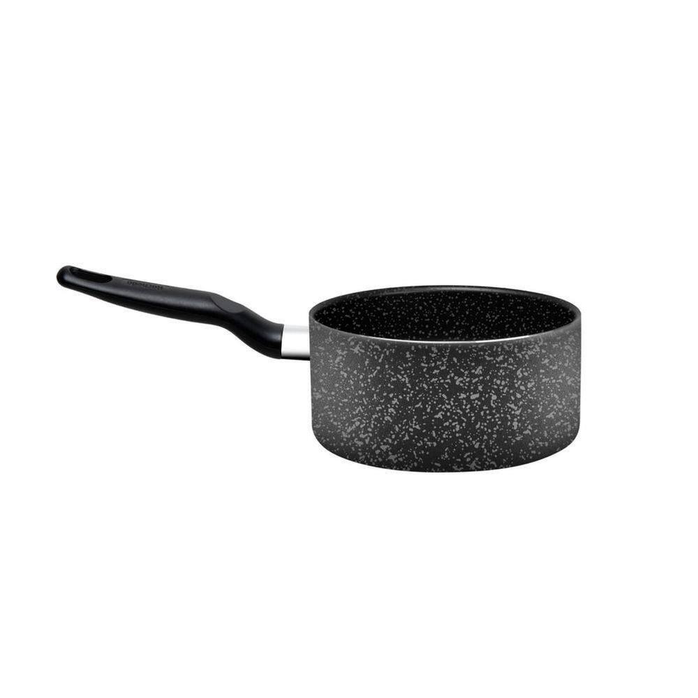 Jogo de Panelas Rochedo Stone Pro 5 Peças Revestimento Antiaderente Minerium Tampas de Vidro Preto e Cinza - 4