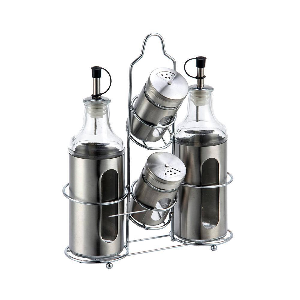 Galheteiro Dynasty com Suporte em Aço Inox - 4 Peças - 1