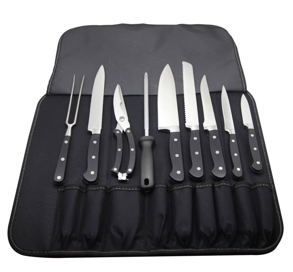 Conjunto para Churrasco Fracalanza em aço inox com Bolsa em Nylon – 9 Peças - 1