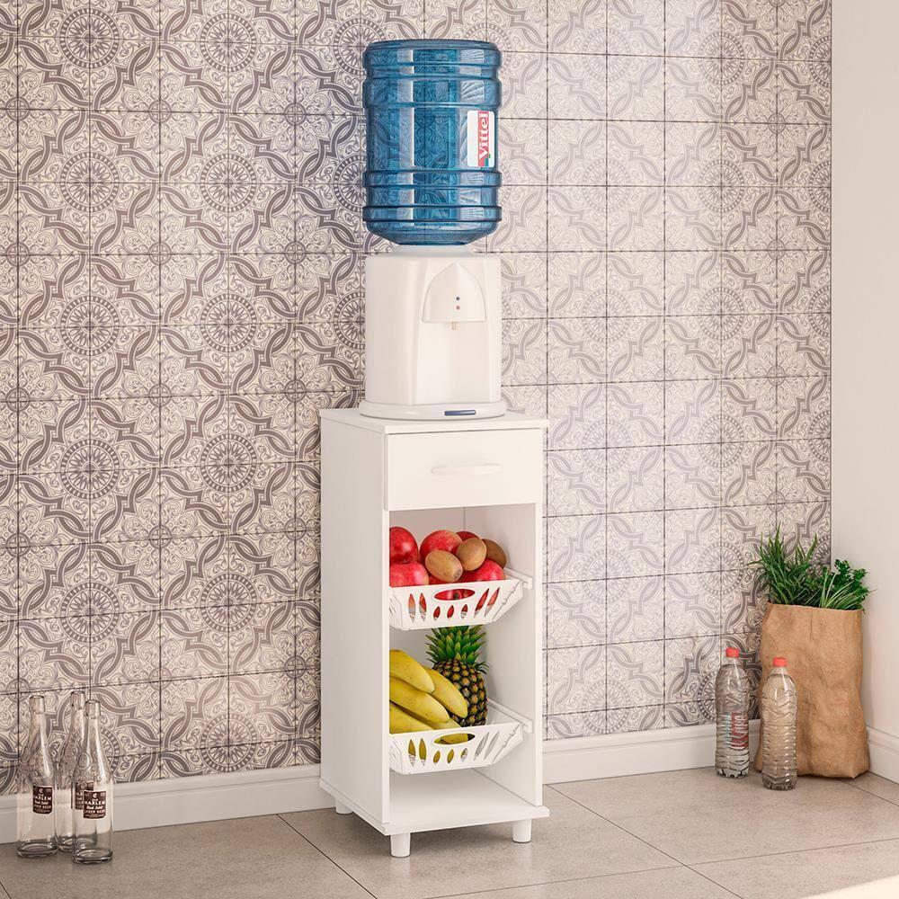 Cozinha Completa Bartira Amazonita com 8 Portas, 3 Gavetas e 6 Prateleiras - 271cm de largura + Fruteira Politorno Facility com 1 Gaveta e 2 Cestos - 2