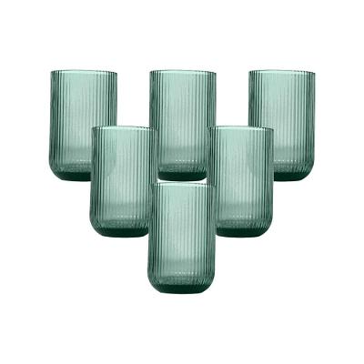 Jogo de Copos L`Hermitage Cameratta 425ml em Cristal Ecológico Verde - 6 Peças