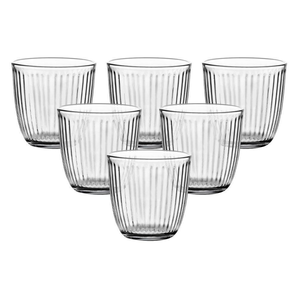 Jogo de Copos Dynasty Óptico em Vidro 300ml – 6 Peças - 1