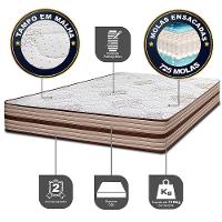 Cama Box King Size Bipartida Cama InBox Livity com Molas Ensacadas e Espuma D26 24x193x203cm – Bege