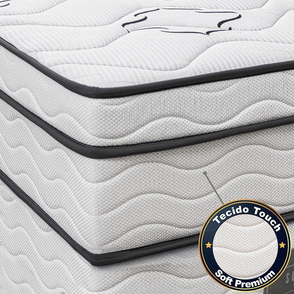 Cama Box Casal Cama inBox Moderne Ortopédico com Camada Especial de Espuma D45 63x138x188cm - Branco/Grafite - 4